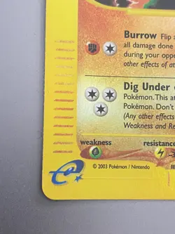 2003 Pokemon Dugtrio 52/144 Skyridge Reverse Holo - NEVER PLAYED - Image 3