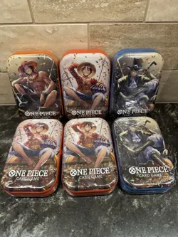 One Piece Tin Pack Set Vol 2 OP-13 Factory Sealed Tins - Lot of 6 - Image 1