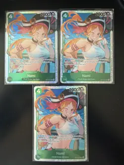One Piece CCG Nami Op14-031 SR Lot of 3 Cards NM - Image 1