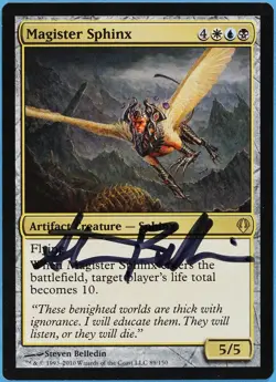 Magister Sphinx Archenemy NM Artifact Rare Artist Signed CARD (s1984) ABUGames - Image 1