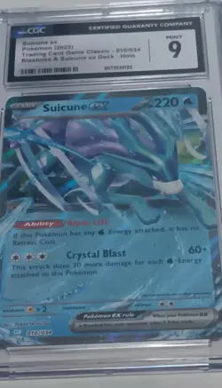 Pokemon 2023 Suicune EX TCG Card 010/034 CGC Gem Mint 9 English - Image 1