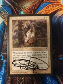 MTG Sacred Ground - Stronghold Regular - Signed By Artist, LP - Image 1