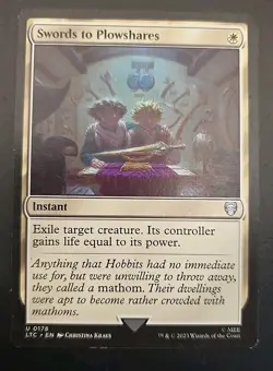 Swords to Plowshares Lord of the Rings MTG Regular Moderately Played - Image 1