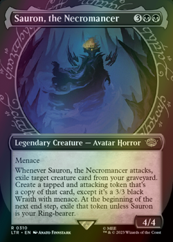 MTG Sauron, the Necromancer Showcase Borderless Foil ** LTR ** English - Image 1