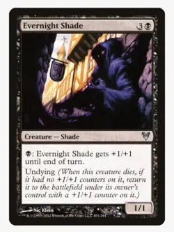 Evernight Shade | MTG AVR | Mono Black Shade Undying Pauper EDH | LP - Image 1
