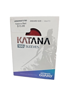 Ultimate Guard Katana Sleeves (100ct) Standard Size - Red - New - Image 1