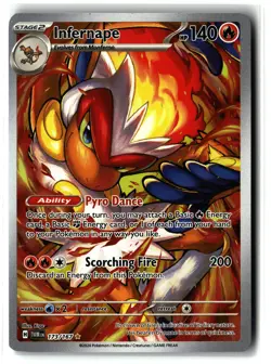 Infernape ⭐ 173/167 Holo Illustration Rare Twilight Masquerade 2024 Pokemon NM - Image 1