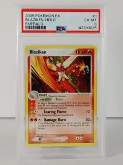 Blaziken - Rare holo - EX Emerald - POKEMON 2005 #1 - PSA 6 - Image 1