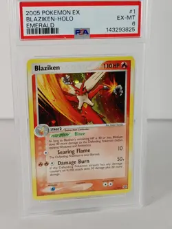 Blaziken - Rare holo - EX Emerald - POKEMON 2005 #1 - PSA 6 - Image 3