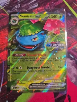Pokemon TCG Venusaur EX Holo Double Rare Stellar Crown Stamped 001/142 - Image 1