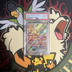 2024 POKEMON TWM EN-TWILIGHT MASQUERADE ILLUSTRATION RARE #188 EEVEE PSA 10 - Image 1