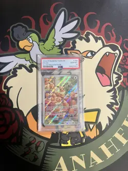 2024 POKEMON TWM EN-TWILIGHT MASQUERADE ILLUSTRATION RARE #188 EEVEE PSA 10 - Image 3