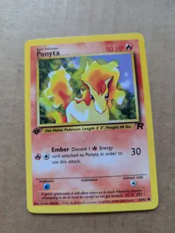 1st Edition Ponyta 64/82 Team Rocket Pokemon - Image 1