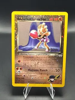 Pokemon Rocket's Hitmonchan 9 Best Of Game Promo Winner Reverse Holo Rare Swirl - Image 3