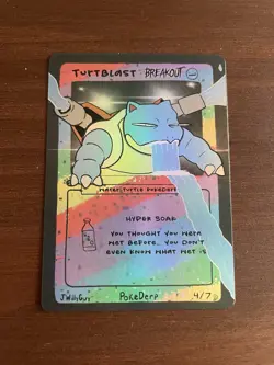 Turtblast (Blastoise) 4/7 - 1st Edition Pokederp Breakout - Fan Art Pokemon - Image 1