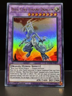 Yugioh Blue-Eyes Tyrant Dragon BACH-EN037 Ultra Rare 1st Ed LP - Image 1