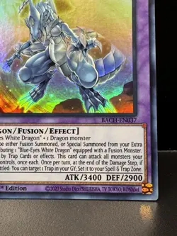 Yugioh Blue-Eyes Tyrant Dragon BACH-EN037 Ultra Rare 1st Ed LP - Image 4