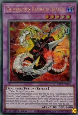 GFP2-EN124 CHIMERATECH RAMPAGE DRAGON ULTRA RARE 1ST EDITION YuGiOh CARD - Image 1