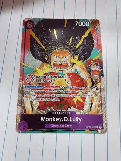 Bandai One Piece Card Game Monkey.D.Luffy Character OP07-073 Rare Fest 25-26 - Image 1