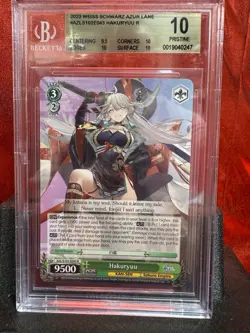 2023 Weiss Schwarz Azur Lane Hakuryuu #AZLS102E045 R BGS 10 - Image 1
