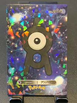 2024 Pokemon Card Database 2: Unown #201 (Cracked Ice Holo) (NM) - Image 1