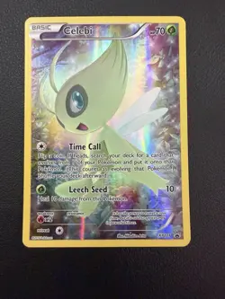 Pokemon TCG Celebi XY111 Holo Black Star Promo Card Near Mint - Image 1