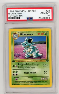 Pokemon Jungle 1999 1st Edition Nidoqueen PSA 10 Gem Mint 23/64 - Image 1