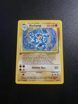 Machamp 1st Edition Base Set 008/102 Holo Pokemon - Image 1