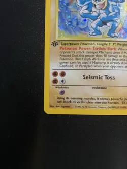 Machamp 1st Edition Base Set 008/102 Holo Pokemon - Image 3