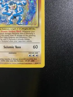 Machamp 1st Edition Base Set 008/102 Holo Pokemon - Image 4