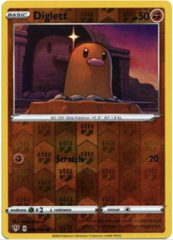 Pokemon - Diglett - 084/189 - Reverse Holo- Common - Darkness Ablaze - NM/M - Image 1