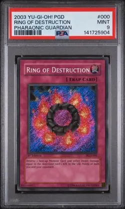 Yu-Gi-Oh: Ring of Destruction (PGD-000) PSA 9 - 1st Edition - PSA Label Error - Image 1