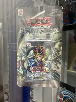 Yu-Gi-Oh Metal Raiders Blister Pack Sealed – DMG Packaging – Vintage Konami - Image 1
