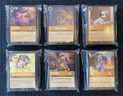 45x Disney Lorcana Lot - Guaranteed 4 Super Rare/Rare and 3 Cold Foil NM Cards - Image 1
