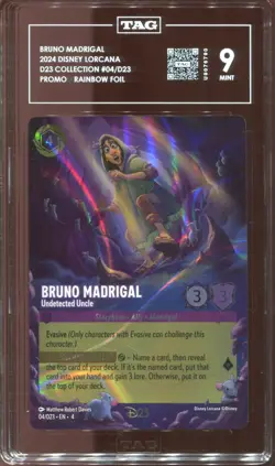 Disney D23 Lorcana Bruno Madrigal Undetected Uncle Enchanted Graded Tag 9 04/D23 - Image 3