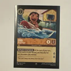 Disney Lorcana Azurite Sea Lilo Escape Artist Super Rare Card 2/204 - Image 1