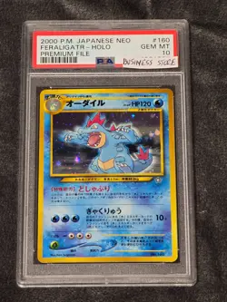 Pokemon Card No. 160 Feraligatr Japanese Holo Rare – PSA 10 GEM MINT - Image 1