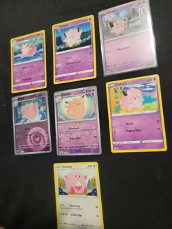 Pokemon Collection Set X7 Cards Clefairy Clefable Chansey Nm/lp Tcg - Image 1