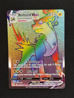 Boltund VMAX 267/264 Fusion Strike Pokemon Secret Rainbow Rare Card - Image 1