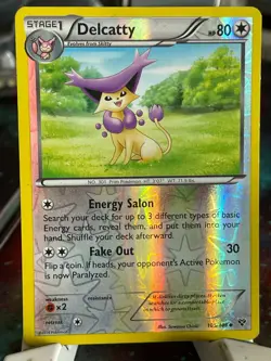 POKEMON DELCATTY 105/146 UNCOMMON REVERSE HOLOFOIL XY BASE SET NM CARD - Image 1