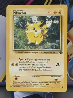 Pikachu 60/64 Jungle Common English Pokemon Card - LP/MP - Image 1