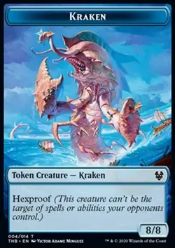 MRM Fr/VF Kraken Token (Blue 8/8 Hexproof) Jeton MTG Magic THB - Image 1