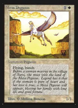 Mesa Pegasus NM Collectors' Edition MTG Magic the Gathering White English Card - Image 1