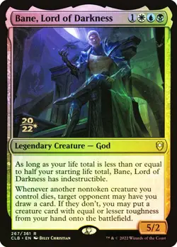 MTG BANE, LORD OF DARKNESS FOIL Battle for Baldur's Gate Prerelease NM - Image 1