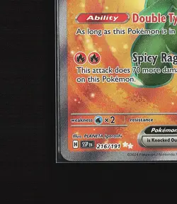 Scovillain -ex - Pokemon Karte TCG 216/191 Ultra Rare Sturmische Funken /E10 - Image 5