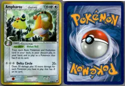 2006 Pokemon, EX Dragon Frontiers, #1/101 Ampharos, Holo Rare (b) - Image 1