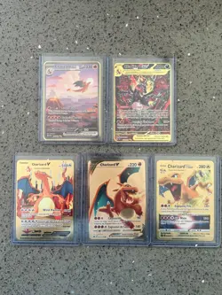 5 x Pokemon Gold Metal Card – Collectible Gift Cards – All Charizard. NM/Better - Image 4