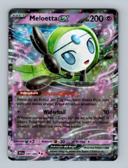 Pokemon Card Meloetta EX Full Art BLK 044/086 German NM/M - Image 1