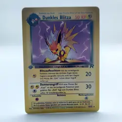 Pokemon TCG Karte - Dunkles Blitza 38/82 - Team Rocket - 1. Edition Deutsch EXC - Image 1