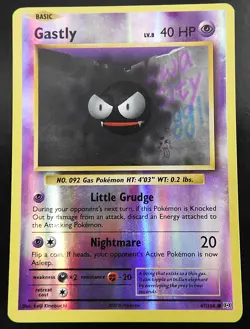 POKEMON GASTLY 47/108 REVERSE HOLO EVOLUTIONS 2016 POKEMON LP - Image 1